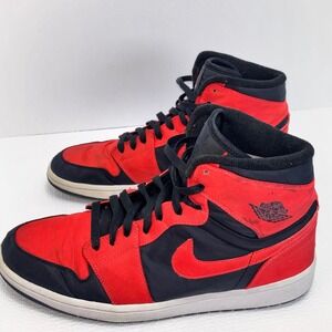 Nike Air‎ Jordan 1 Retro High Textile Red Black Sneakers Shoes Men's Size 12